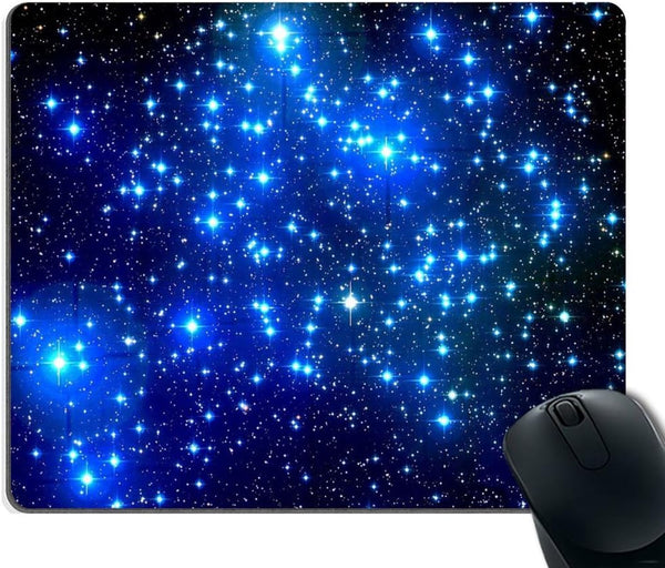 Smooffly Mouse Pad, Blue Galaxy Customized Rectangle, Non-Slip Rubber Gaming Mouse Pad