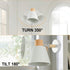 Hefoklu E26 White Plug in Wall Sconces with Switch for Bedroom, Modern Rotation Wall Lamps Up Down Mounted Fixture Wood