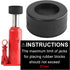 1.45inch Rubber Bottle Jack Pad Adapter Buddy Protector Car Floor Alxe Jack Extension Tool Pinch Weld Side Lifting Disk 37mm Hole for Most 8T 10 Ton Bottle Jacks