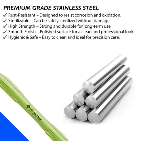 23/15 Probe UNC Green Silicone Handle Stainless Steel Dental Periodontal Measuring Probe Professional Diagnostic