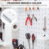 Mobestech Wall Mounted Hex Wrench Hanger, Metal Brackets Organizer for Socket Wrench Holders, Steel Pegboard