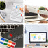 KICNIC Sticky Index Tabs 240 Pcs, 1 Inch Divider Tabs, Self-Adhesive Page Marker Bookmark, 3 Dispensers, 20 Pcs/Color