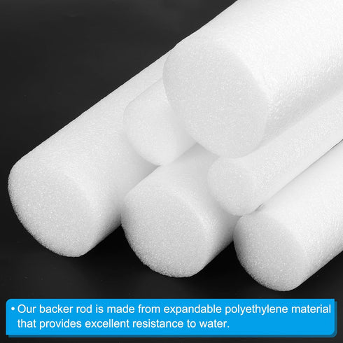 PATIKIL 3/8 Inch x 32.8 Feet Backer Rod, Foam Rope Caulk Crack Joint Filler Roll for Home Construction, White