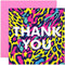 Premium Thank You Card - Neon Leopard Print Thank You Card for