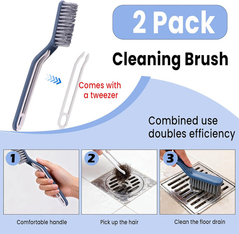 Gzfatyong 6pcs Crevice Cleaning Brush Multifunctional Hard Bristle Grout Cleaner Brush Crevice Cleaning Tools Bathroom