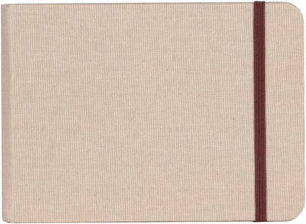Clairefontaine Goldline Landscape Travel Album, Pack of 32 Pages, A6 Size, 180gsm Paper, Elastic Strap