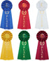 Award Ribbon Set, Victory Rosette First Place Ribbon, 1st to 6th Place for Competition, Sports Event, 6 Pack
