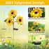 Outdoor Solar Garden Stake Lights Upgraded LED Solar Powered Light with 3 Sunflower for Garden Patio Backyard