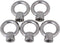 CNBTR Japanese Style Silver M8 304 Stainless Steel Ring Shape Lifting Eye Nut, Set of 5