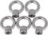 CNBTR Japanese Style Silver M8 304 Stainless Steel Ring Shape Lifting Eye Nut, Set of 5