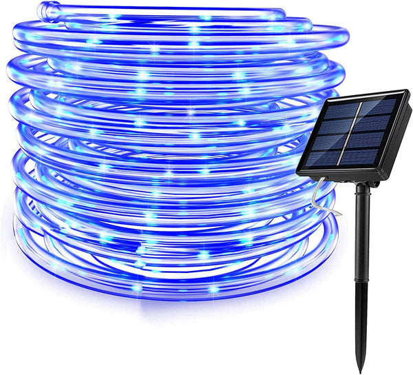 Solar Rope Lights Outdoor String Lights, 16.5 Ft, 50 LED Tube Light, Waterproof Copper Wire