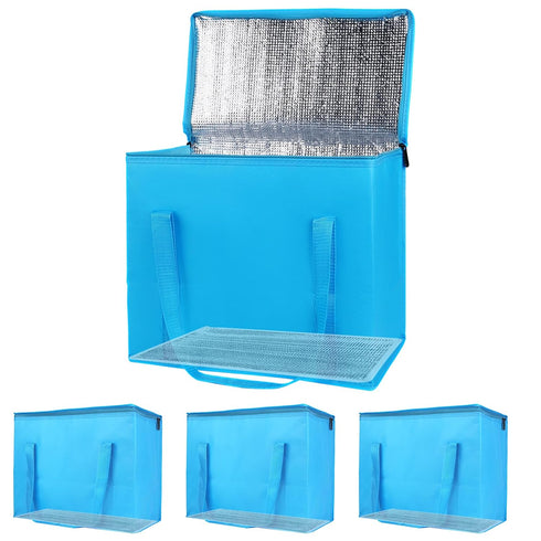 Bodaon 4-Pack Cooler Insulated Food Delivery Bag, X-Large Bags for Grocery/Catering/Shopping, Rideshare