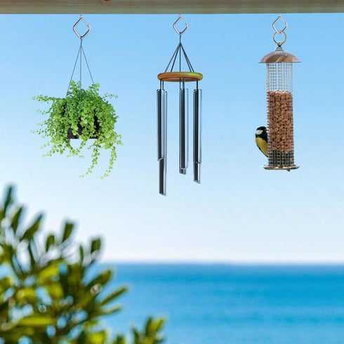 Viweolm 15 Pcs Silver Eye Hooks Screw Heavy Duty,Ceiling Hooks for Hanging Plants,String Lights,Cup,Wind Chime,Bird