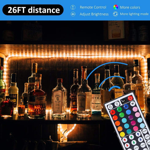 BZONE 44 2 Pack,LED Dimmer 3528 2835 5050 Key RGB LED IR Remote Control Light Remote Replacement Controller Wireless
