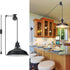Lomoky Plug in Pulley Pendant Light with 14.76ft Cord On/Off Switch, Industrial