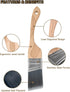 ROLLINGDOG Angled Paint Brushes for Walls - Trim Brush for Painting Wall, Furniture (1.5", 2", 2.5")