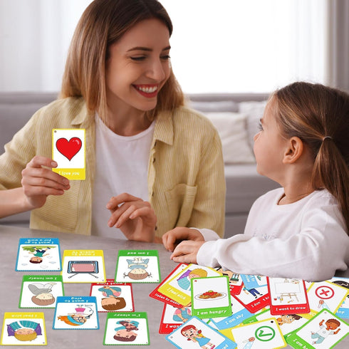 90PCS Communication Communication Autism My Behaviour Cards for Speech Delay Children and Adults Special Needs Visual
