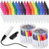 Ctosree 80 Pcs Mini Permanent Markers with Golf Keychain Clips for Nurses Badge, Fine Point Markers