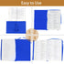 KICNIC Blue Book Covers 3 Pack, 6"x9" Stretchable Protective Covers for Most Hardcover Books, Washable