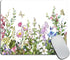 Border with Herbs and Wild Flowers Mouse Pad, Non-Slip Rubber Base for Computers, 9.5"x7.9"x0.12" Inch