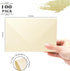 Goefun Wedding Invitation Envelopes 5x7-100 PCS Cream Shimmer A7 Euro Flap for RSVP, Anniversaries, Greeting Cards
