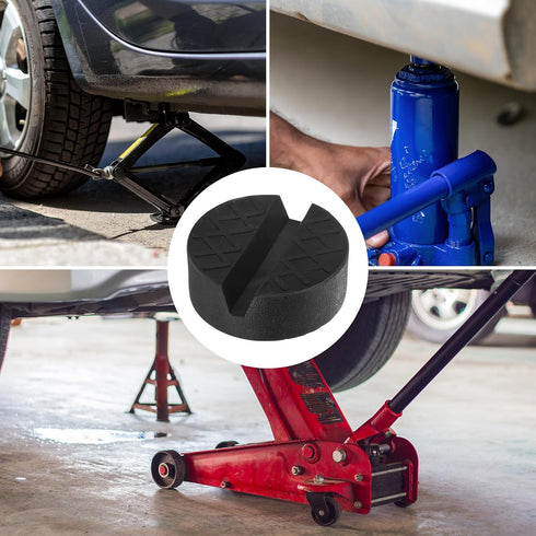 2-Pack 2.5 Inch Pinch M METERXITY Floor Jack Rubber Pad, Dia Universal Rail Weld Stand Jack Round Pad Adapter