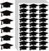 Whaline 600pcs Graduation Cap Stickers, Self-Adhesive Black Graduation Hat Labels for Party Decor