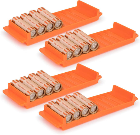 Manaloom Rolled Coin Storage Organizer, Coin Wrappers Storage Coin Tray Set | Stackable