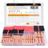 132 PCS 12 to 4 AWG Non-Insulated Butt Connectors Kit, 66 PCS Uninsulated Butt Terminals & Heat Shrink