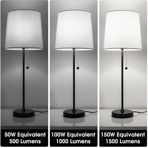 Briignite 3 Way LED Light Bulbs, 3 Way Light Bulbs 50 100 150W Equivalent Daylight 5000K A19 Light Bulbs E26 Base, Three Way Light Bulbs Indoor 3-Way Light Bulbs for Reading, 2 Pack by Briignite