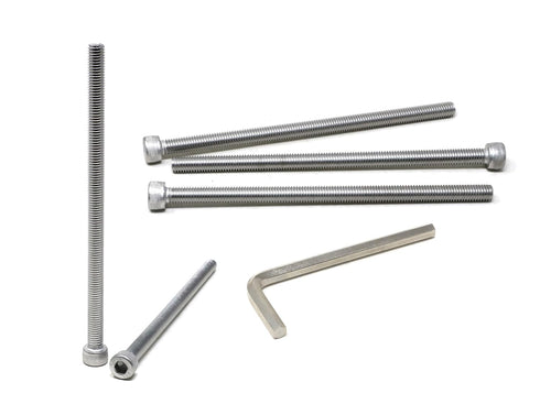 iexcell 5 Pcs M8 x 150mm Thread Pitch 1.25 mm Stainless Steel 304 Hex Socket Head Cap Screws Bolts Kit