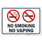 No Smoking No Vaping Sign - 10x7 Inches, Rust Free Aluminum, Fade Resistant, Made in USA