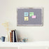 Gray Felt Cork Board Bulletin Board - Decorative Hanging Cork Boards with White Rustic Wood Frame