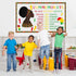 Outus 105 Pieces Black History Month Decorations, Bulletin Board Decor Cutouts Sets for Kids Educational Wall Classroom