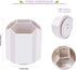 Desk Pencil Pen Holder, 360-Degree Rotating 5 Grid Organizer for Desktop Storage, Home, Office, School, Kids, White