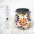 Afirst Mosaic Solar Lanterns Outdoor - Glass Hanging Solar Lights Hollow Out Waterproof Table Lamp Outdoor Decorative