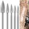 Wood Carving Drill Bits Set for Dremel Rotary Tool, 5Pcs Engraving Accessories with 1/8” Shank for DIY Carving