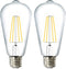 Sunco Lighting 2 Pack Vintage LED Edison Bulbs, 60W Equivalent, 8.5W CRI92 800 Lumens, Dimmable ST64 3000K