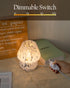Dimmable ONEWISH Mushroom Lamp Small Bedside Table Lamp-Nightstand Nightlight Stepless, Translucent Glass Desk Lamp