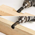 JIUWU 10pcs Black Twist Rotary Burr Drill Bits 6.35mm Shank for Wood Carving, DIY Woodworking Chisel Power Tools