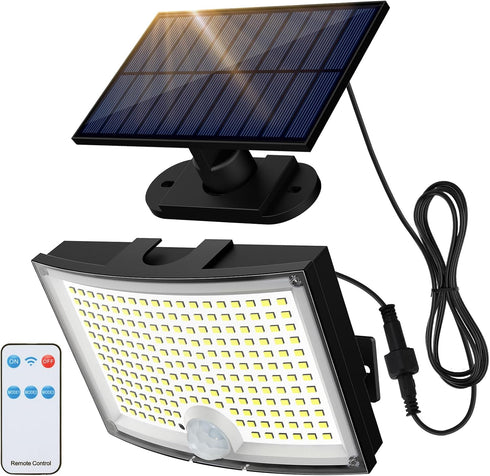 Adiding Solar Outdoor Lights, 2800LM LED Flood Lights with 16.4 Ft Cable,