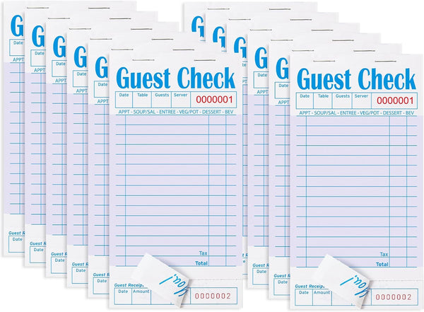ZPARIK 12 Pack Purple Guest Checks Books for Servers Server Note Pads,
