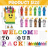 Hedeey 72 Pack Pcs Crayon Bulletin Board Decorations for Classroom,Welcome to Our Crayon Theme Classroom Decor