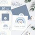 50 Pack 5 5 Inch Whaline Blue Rainbow Thank You Cards Boxed x A Bundle of Thanks From Our Growing Family Note Cards