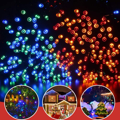 164Ft 500 8 Tcamp LED Solar Christmas Lights Outdoor Waterproof with Remote Timer, Modes Solar Powered Fairy String