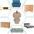 2 Inch Set 4 Wooden Unfinished Bun Feet for Dresser Legs Couch Sofa Cabinet Ottoman DIY Replacement Wood Furniture Legs