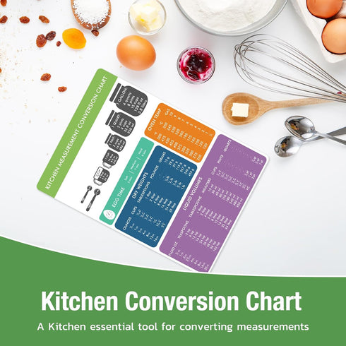 Magnetic Dry Erase Board, Small Fridge Whiteboard - Flexible Refrigerator Magnet with Kitchen Conversion Chart, 20 x 13