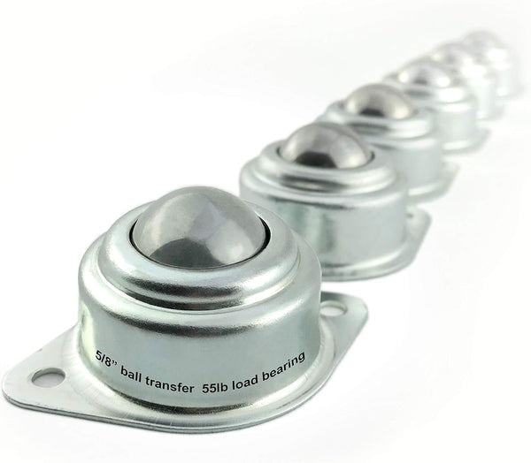 TruePower Roller Ball Transfer Bearings, 5/8”, 55lb Load Capacity, Set of 6
