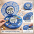 SPYMINNPOO Setting Case with Alarm, Up Voice Reminders for Medication Times Dispenser Reminder Alarm (Blue)