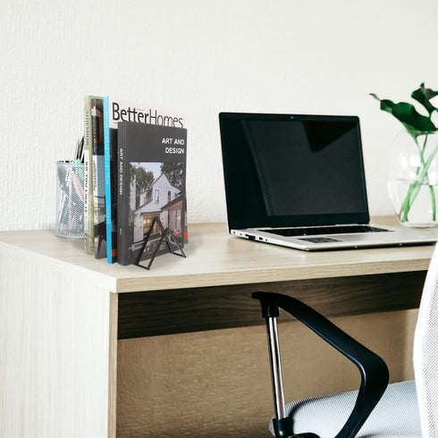 STOBOK Black Organizer Book Shelf, Decor and Mails Magazine Files Organizing Rack for Documents